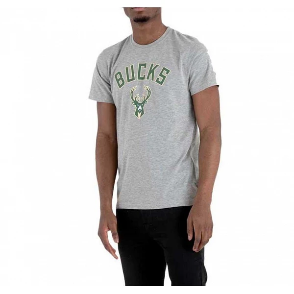 Camiseta manga corta Milwaukee Bucks Team logo New Era en gris