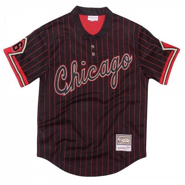 TOP MITCHELL AND NESS CHICAGO BULLS 6 RINGS MESH RED