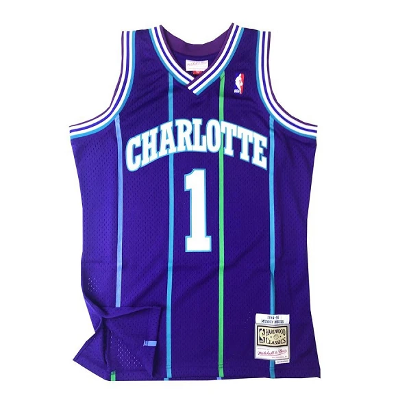 CAMISETA MUGSY BOGUES - CHARLOTTE HORNETS - SWINGMAN 1994-95