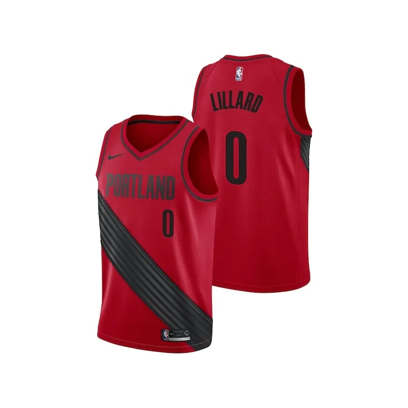 CAMISETA DAMIAN LILLARD PORTLAND TRAIL BLAZERS NIKE SWINGMAN CE JUNIOR ROJA