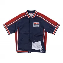 CHAQUETA MITCHELL AND NESS MAGIC JOHNSON AUTHENTIC WARM UP 1992 USA NAVY