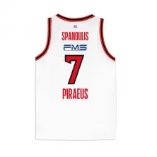 CAMISETA OFICIAL OLYMPIACOS DE GRECIA (SPANOULIS) BLANCA