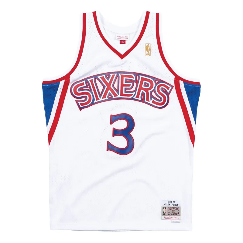 CAMISETA ALLEN IVERSON PHILADEPHIA SIXERS 76ERS - SWINGMAN BLANCA 1996-97