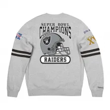 SUDADERA OAKLAND RAIDERS "ALL OVER PRINT FLEECE CREW" MITCHELL AND NESS