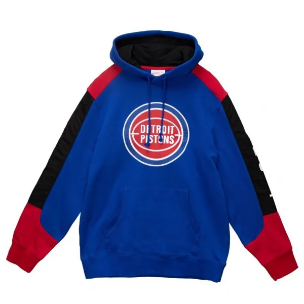 SUDADERA DETROIT PISTONS "FUSION FLEECE HOODIE" MITCHELL AND NESS