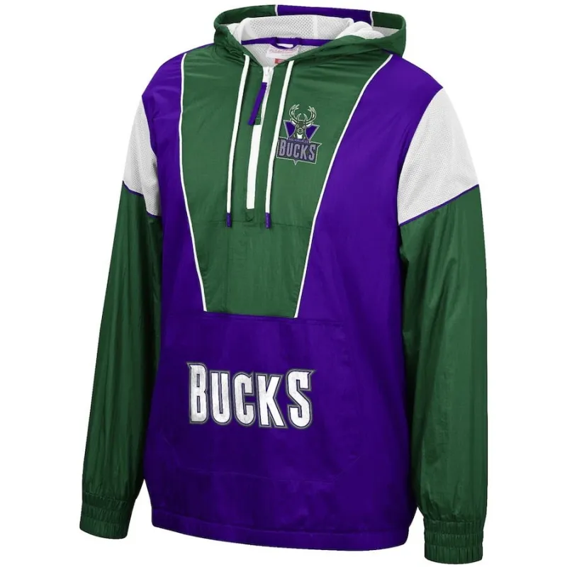 CHAQUETA MILWAUKEE BUCKS MITCHELL AND NESS HIGHLIGHT REEL WINDBREAKER