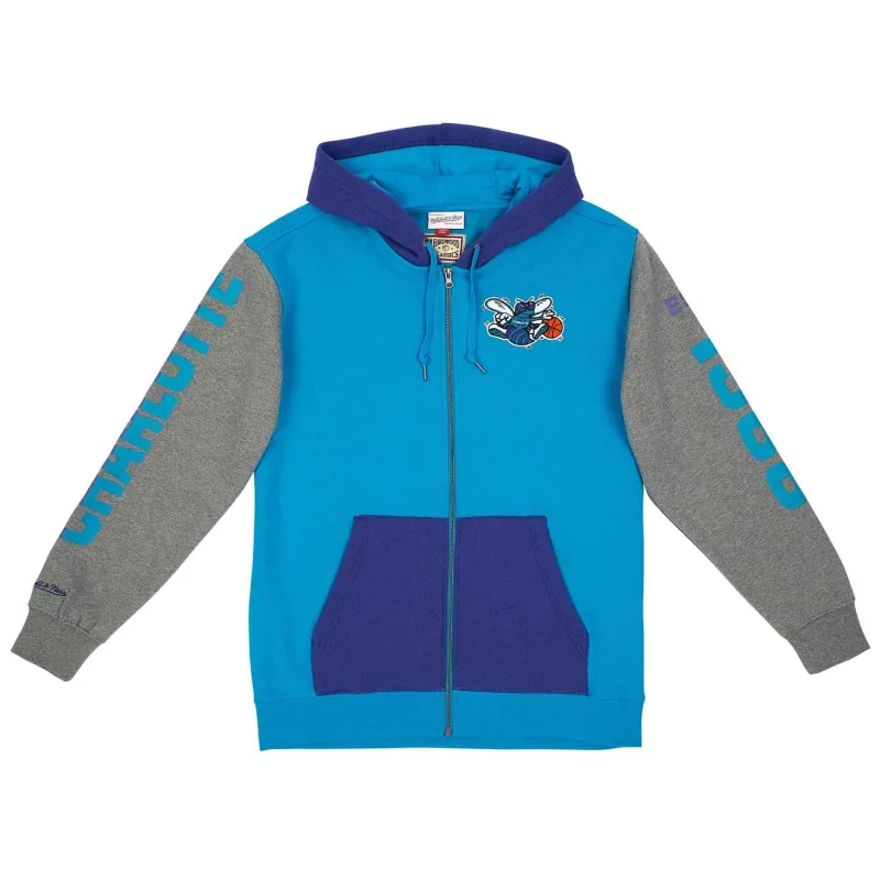 SUDADERA MITCHELL AND NESS "FULL ZIP CHARLOTTE HORNETS "