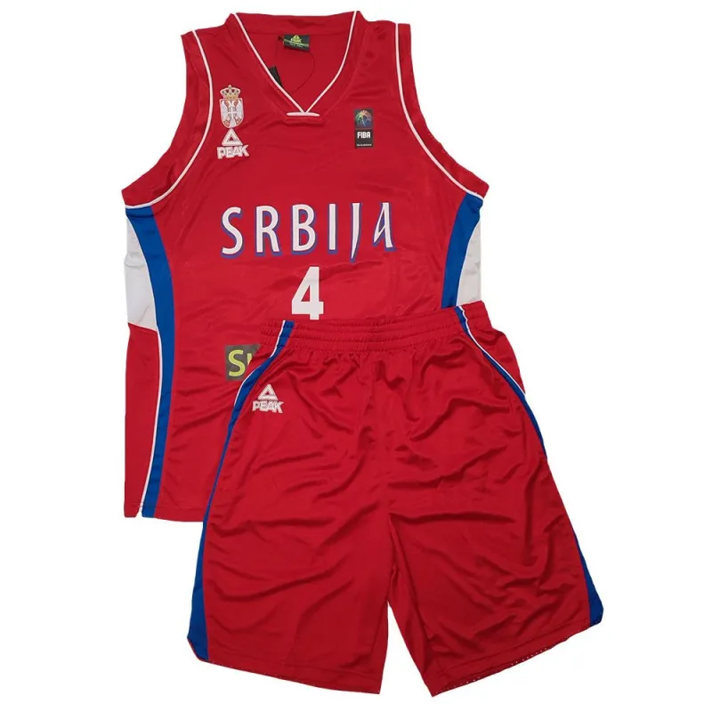 EQUIPACION SERBIA MILOS TEODOSIC , FIBA 2014 EN ROJO EQUIPACION SERBIA MILOS TEODOSIC , FIBA 2014 EN ROJO