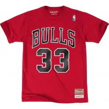 CAMISETA SCOTTIE PIPPEN CHICAGO BULLS - NBA N&N TEE- ROJA