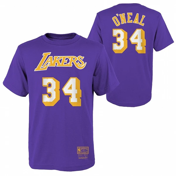 Camiseta Shaq Lakers Niños Mitchell and Ness