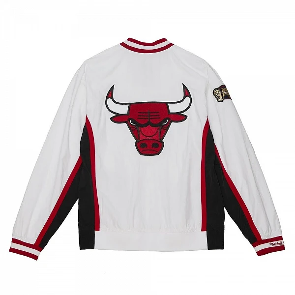 CHAQUETA CHICAGO BULLS FINALS AUTHENTIC WARM UP - MITCHELL AND NESS 1998-99 WHITE