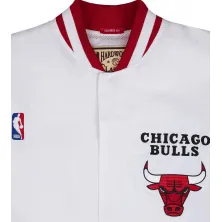 CHAQUETA CHICAGO BULLS FINALS AUTHENTIC WARM UP - MITCHELL AND NESS 1998-99 BLANCA