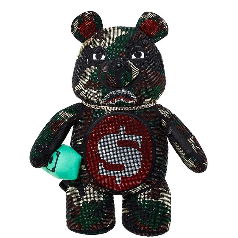 Mochila Sprayground con brillantes Camo ⭐️ Oso