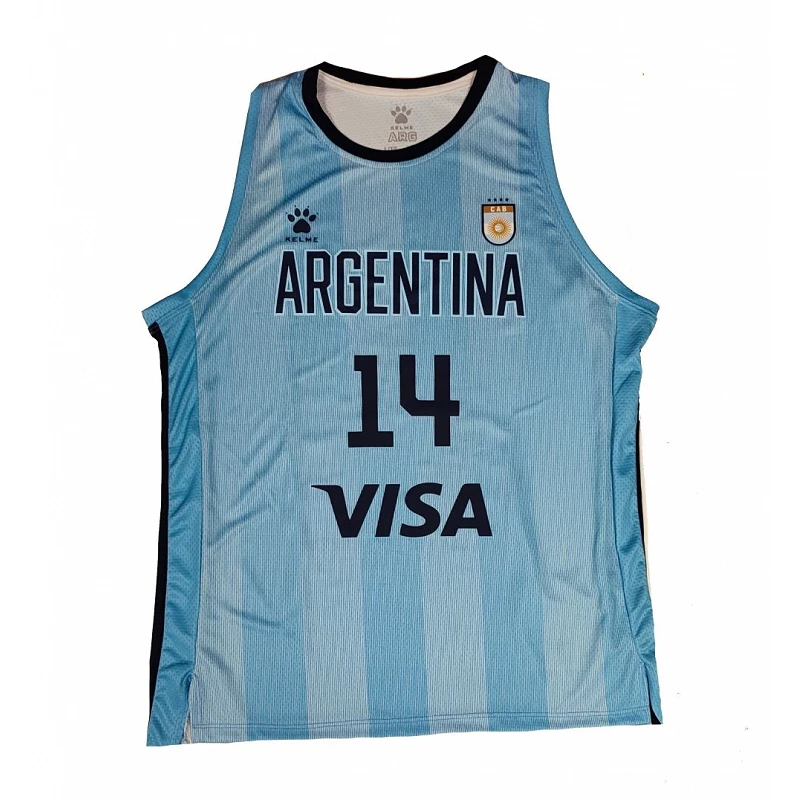 camiseta deck argentina baloncesto oficial kelme