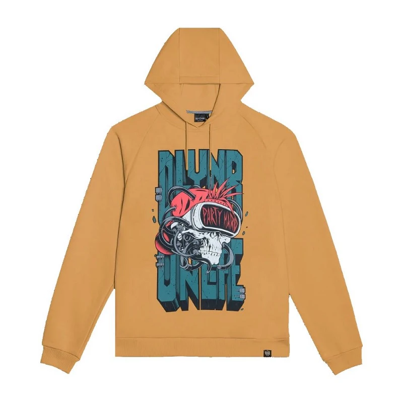 sudadera con capucha DLYNR Party Hard Skull en beige