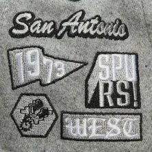 Gorra plana San Antonio Spurs NBA Melton Patch de Mitchell and Ness