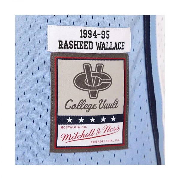 Camiseta Rasheed Wallace con North Carolina NCAA Swingman Mitchell and Ness