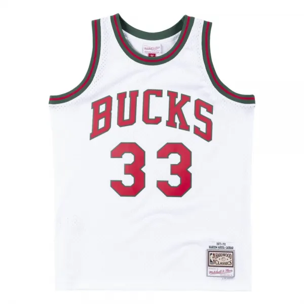 Camiseta Baloncesto de Kareem Abdul-Jabbar con Bucks de Mitchell and Ness