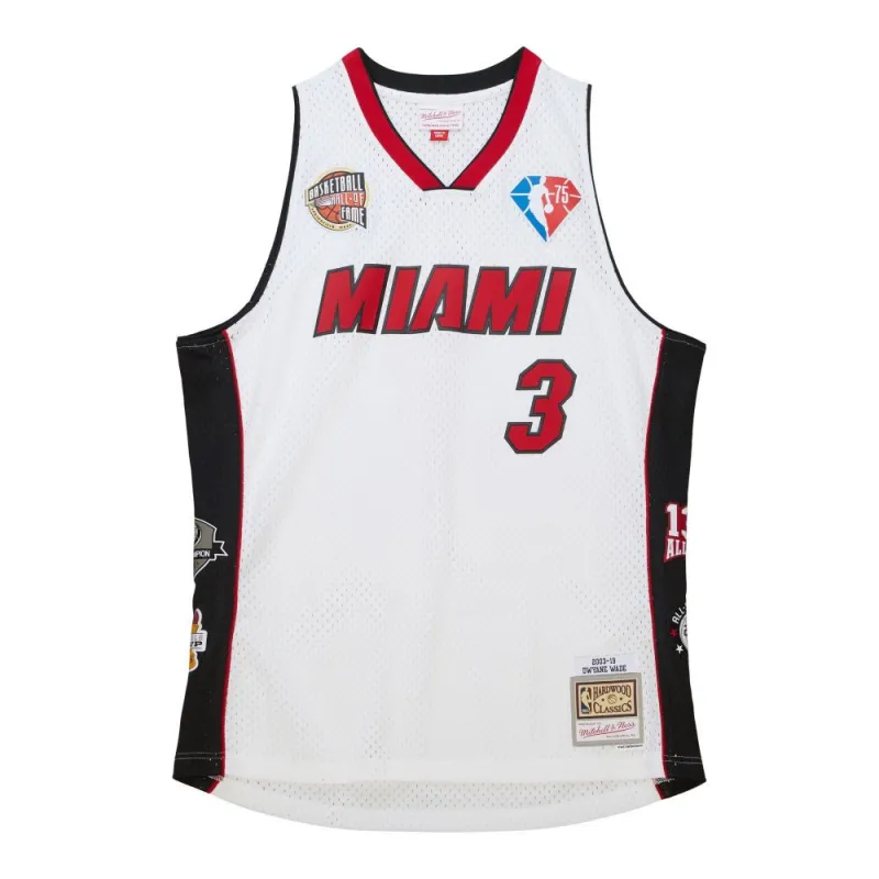 Maillot NBA Swingman Mitchell & Ness Dwyane Wade Miami Heat - Taille XL, Bleu Ciel/rose, Neuf