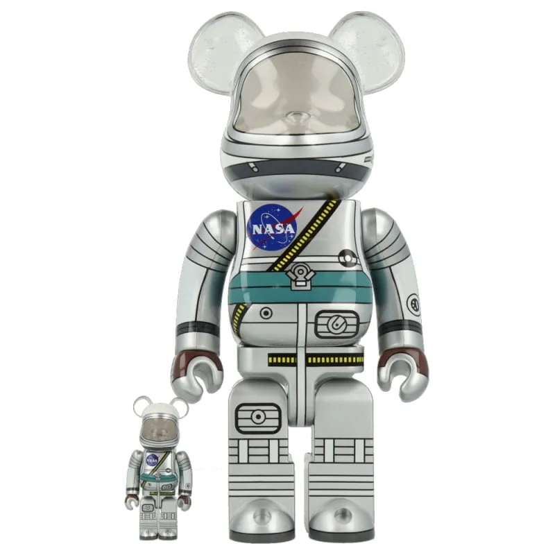 Bearbrick NASA Project Mercury Astronaut 400%+100% Set - Mediom Toys