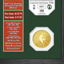 Poster Enmarcado Larry Bird en Boston Celtics "Hall of Fame" NBA