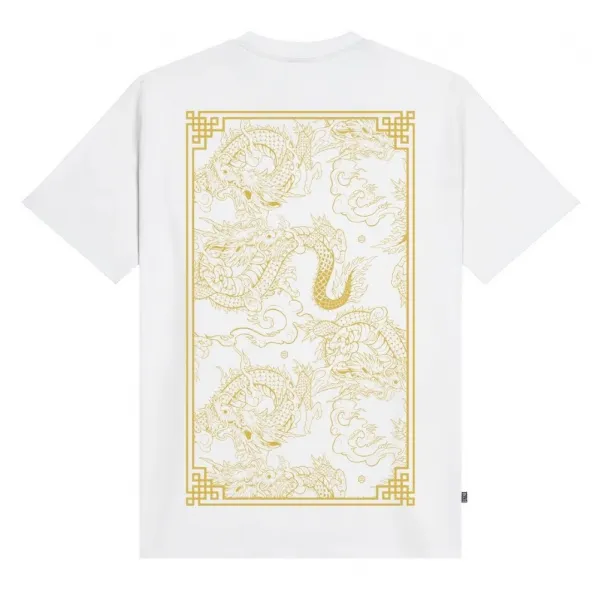 Camiseta Dolly Noire Chinese Dragon en blanco