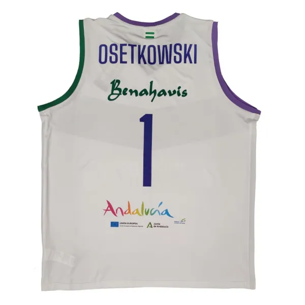 Camiseta baloncesto del Unicaja Malaga Baloncesto 2023-24 de Osetkowski