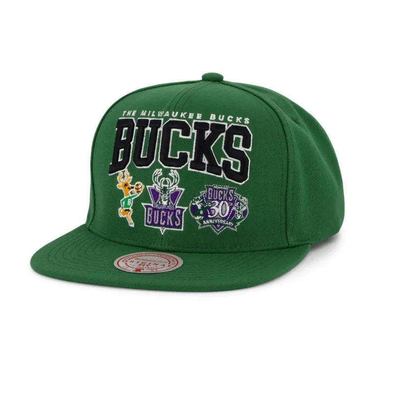 Gorra plana Milwaukee Bucks "NBA Champ stack" - Mitchell and Ness