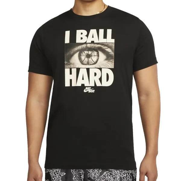 Camiseta Manga Corta Nike "I Ball Hard" Negra