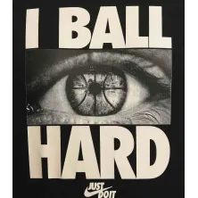 Camiseta Manga Corta Nike "I Ball Hard" Negra