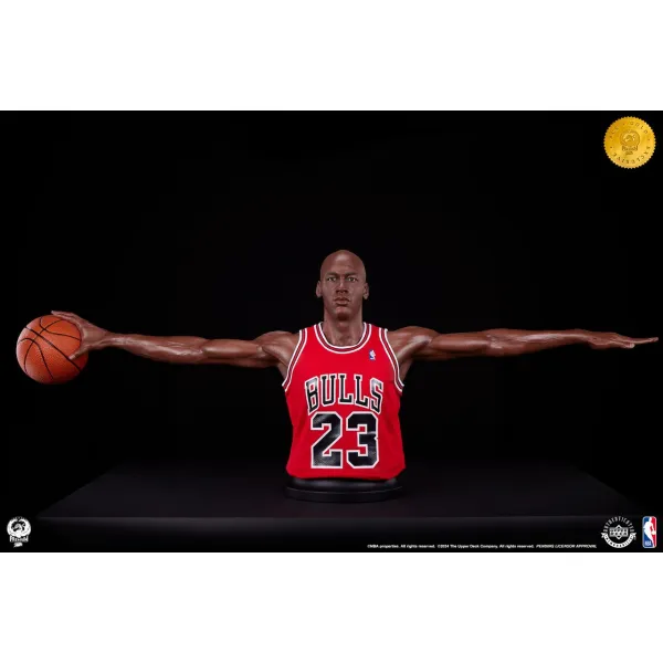 Figura Michael Jordan con Chicago Bulls - Estatua Busto "Wings" Gold EX 1/1 PCS 81cms