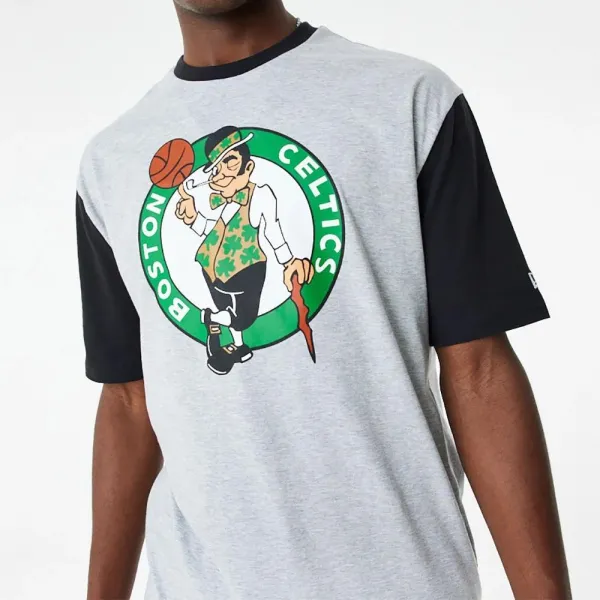 Camiseta manga corta Boston Celtics "NBA Color Insert" Oversized de New Era en Gris