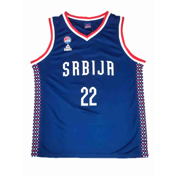 Camiseta Vasilije Micic Serbia - Peak Paris 2024 azul