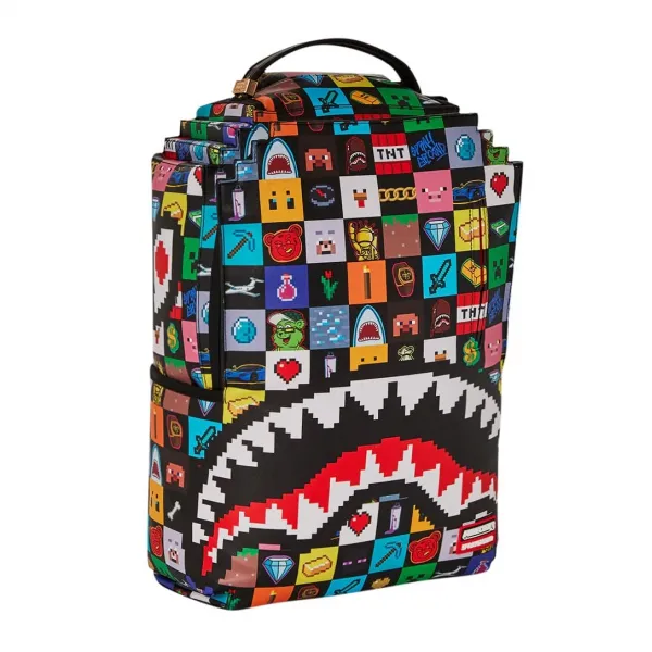 Mochila Sprayground Minecraft Checks lateral