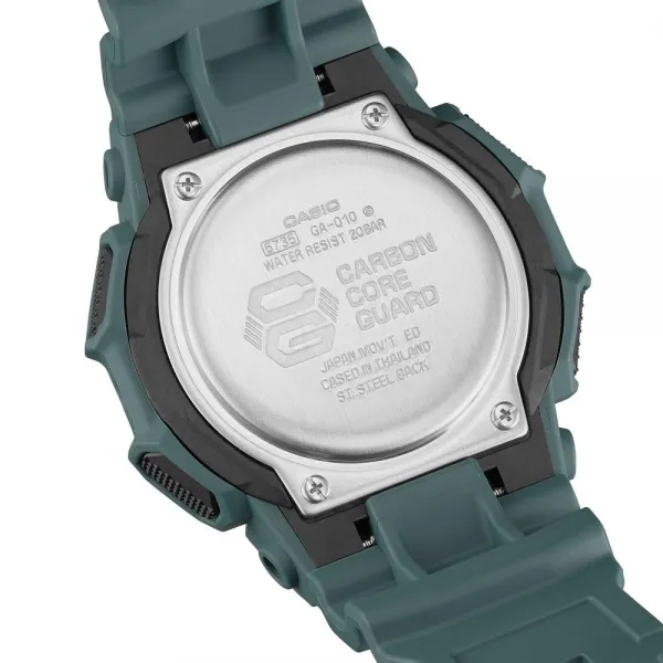 Reloj Casio G-Shock multifuncion GA-010-2AER detalle trasero