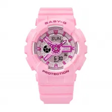 Reloj multifunción casio baby-g ,ba-110yk-4aer , rosa vista frontal