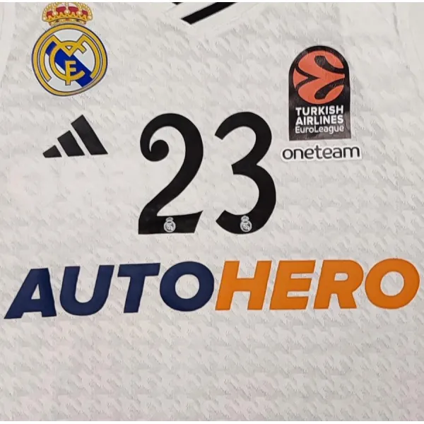 Camiseta Sergio Llull Real Madrid Baloncesto Euroliga detalle