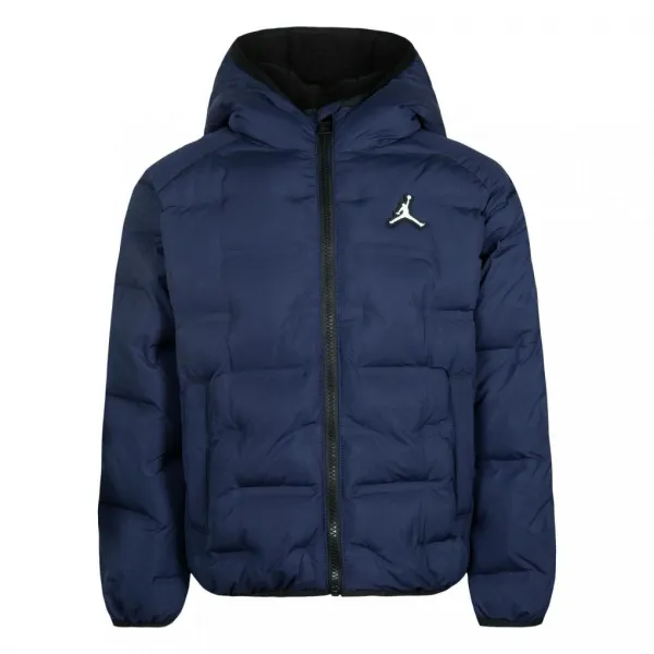 Abrigo Air Jordan Welded Puffer Junior azul frontal