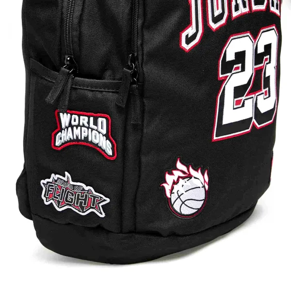 Mochila Air Jordan backpack patch negra detalle 1