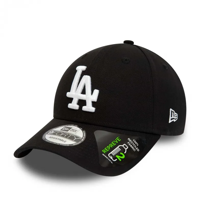 Gorra Los Angeles Dodgers 9Forty Repreve negra New Era lateral