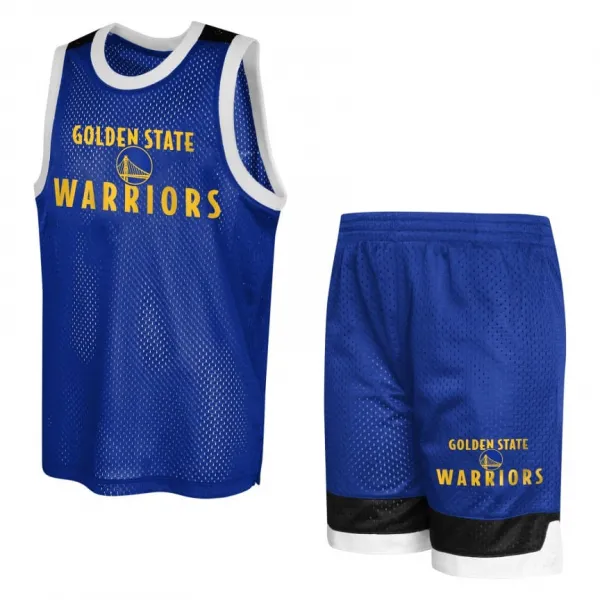 Equipación de Baloncesto Warriors Essential Mesh Outerstuff para niños frontal