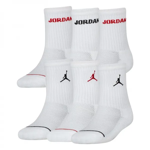 Pack 6 pares calcetines Jordan blancos niños