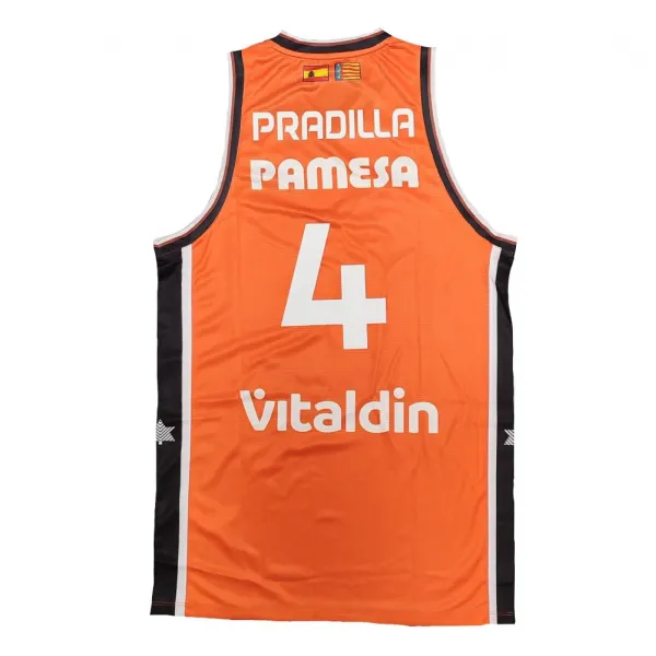 Camiseta Jaime Pradilla Valencia Basket ACB Primera Equipacion vista trasera