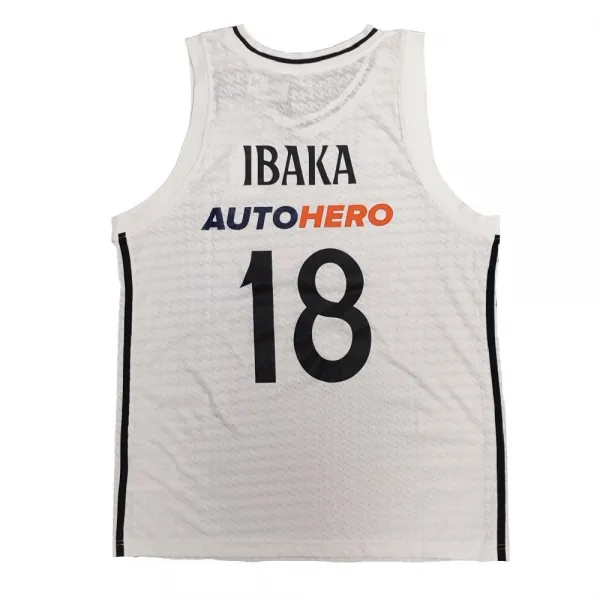 Camiseta Serge Ibaka Real Madrid Baloncesto Adidas Junior primera equipación vista trasera