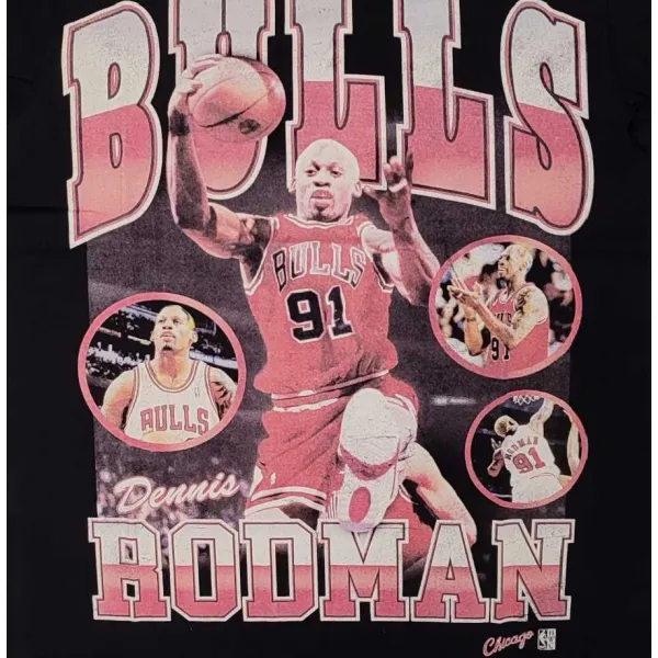 Camiseta Dennis Rodman Chicago Bulls NBA Player Photo detalle