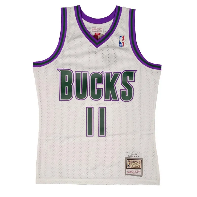 Camiseta Rafer Alston Milwaukee Bucks 1999-00 Swingman Jersey blanca vista frontal