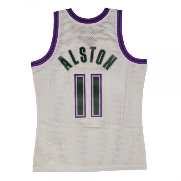 Camiseta Rafer Alston Milwaukee Bucks 1999-00 Swingman Jersey blanca vista trasera