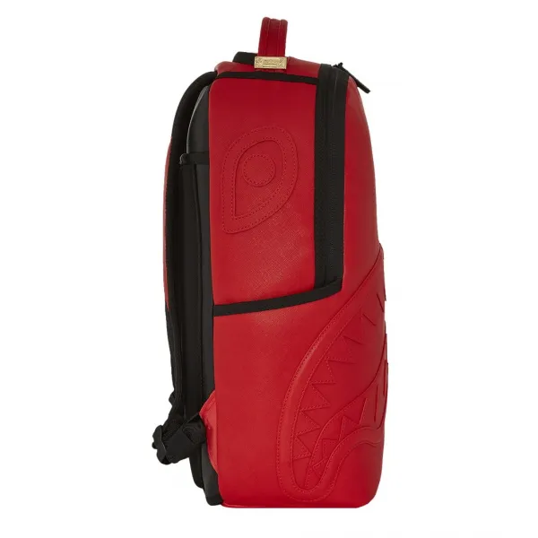 Mochila Sprayground Split Cheetah en rojo lateral 2