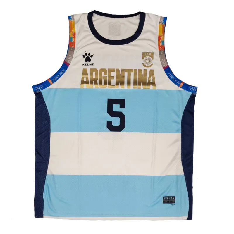 Camiseta Ginobili Seleccion Argentina baloncesto Homenaje Athenas 2004 Kelme