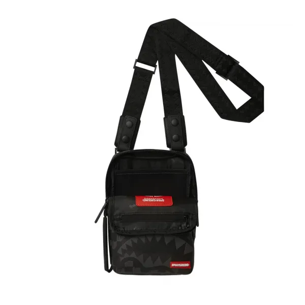 Bolso Sprayground Hangover Drip Check Sling abierto